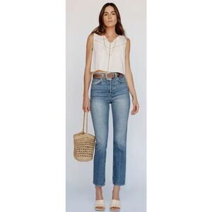 REFORMATION Cynthia Stretch High Rise Straight Leg Denim Ankle Jeans Size 26